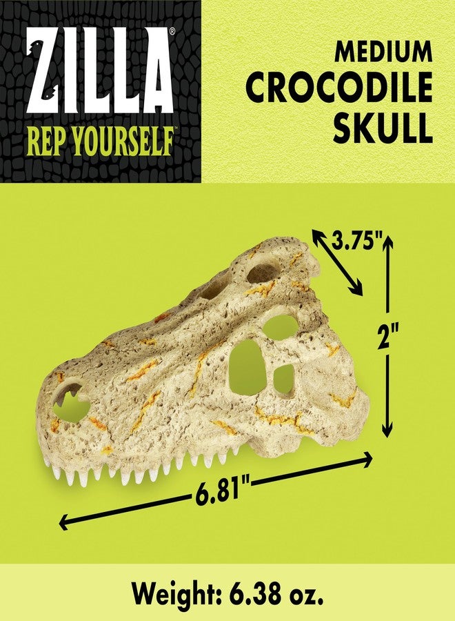 زيلا ديكور حوض الزواحف Zilla Rapid Sense UV Detecting Pet Reptile Terrarium، يكشف مستويات الأشعة فوق البنفسجية UVB، جمجمة تمساح، متوسط الحجم - Image 2